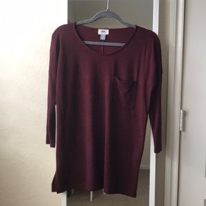 Maroon pocket tee